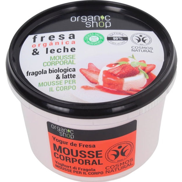 Mousse corporelle yaourt fraise Bio - IRISCOSMETICS